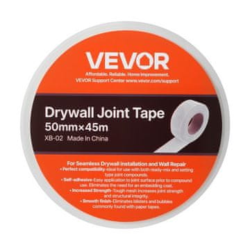 VEVOR Traka za mrežu za gips 50mm x 45m bijela