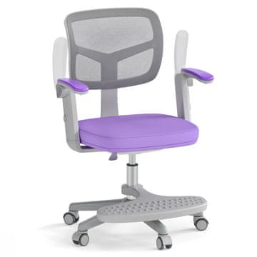 Northix Dječja uredska stolica okretna 360 podesiva visina 41-52cm ljubičasta