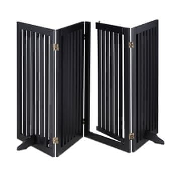 Northix Crna sigurnosna vrata za pse 92 cm podesiva