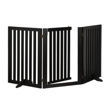 Northix Crna sigurnosna vrata za pse 70 cm podesiva