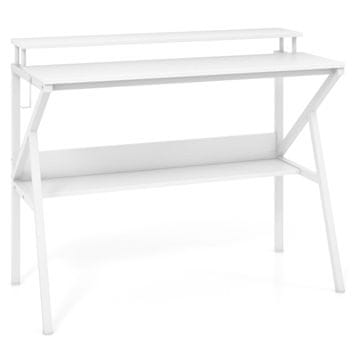 Northix Kompaktni stol 100x48x81,5 cm bijeli s postoljem za monitor