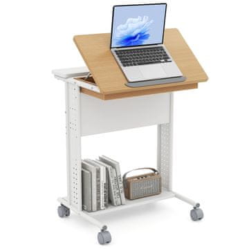 Northix Mobilni C stol za laptop s nagibom 6 razina i kotačima