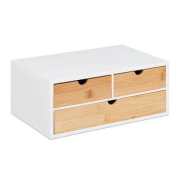 Northix Bambus organizator za stol s 3 ladice MDF uredna pohrana