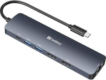 Sandberg USB-C 8K Display Dock doking stanica