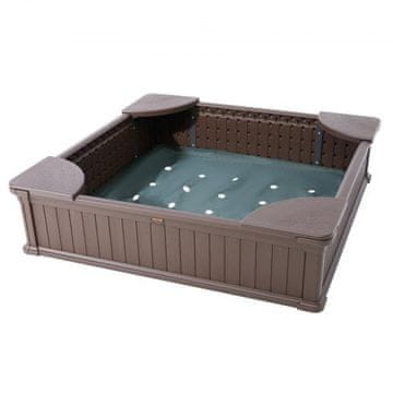 VEVOR Pješčanik 1235x1235x315 cm smeđa