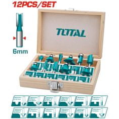 Total One-Stop Tools 12-dijelni set glodala (6 mm) (TACSR0121)