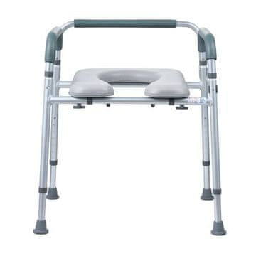 VEVOR Stolica za toaletni stol 7 razina podesive visine 440x400x40 mm tapecirano sjedalo sivo