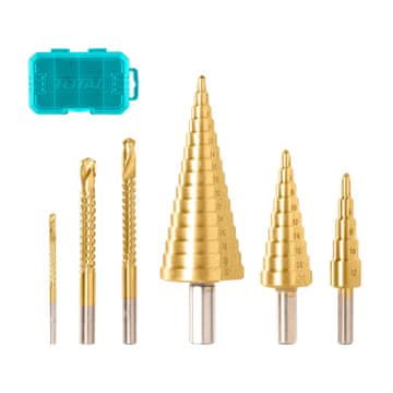 Total One-Stop Tools 6-dijelni set stepenastih svrdala HSS 4341 INDUSTRIAL (TACSD2061)