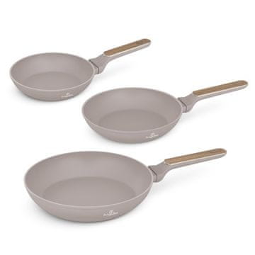 Berlingerhaus Set tava s titanskim premazom BH-8341 3 pcs Taupe Nordic Collection