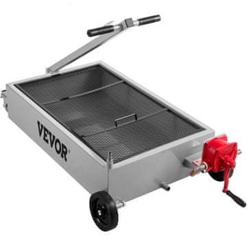 VEVOR Posuda za ispuštanje ulja niskog profila 57L 123x55x27 cm Crna