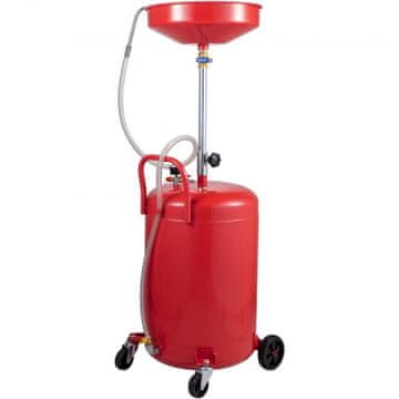 VEVOR Spremnik za ispuštanje ulja 80 L 60 cm podesiv prijenosni s kotačima