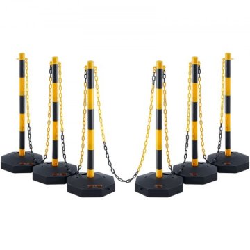 VEVOR Regulirajući stup za promet podesiv 860x285x285 mm žuto-crni