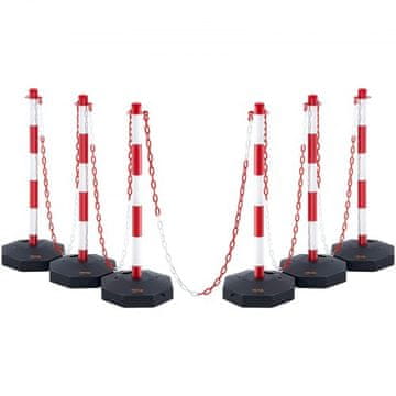VEVOR Regulirajući stup prometnog razdjelnika 860x285x285 mm crveno-bijeli