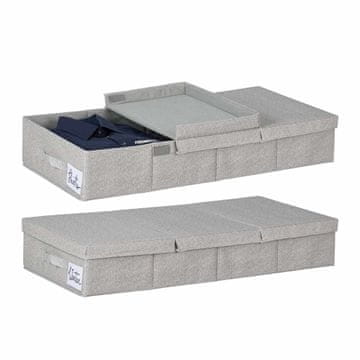 Northix Komoda za ispod kreveta s poklopcem 100 x 50 x 15 cm set 2 kom