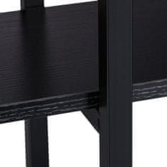 Northix Polica za cvijeće sa 6 razina od crnog metala i drveta