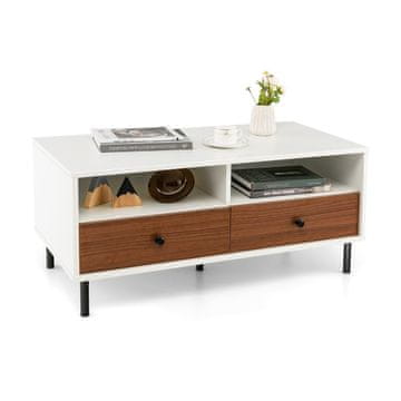 Northix Klub stolić s ladicama i policama MDF 95x48x45 cm