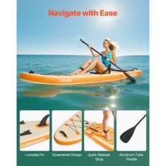 VEVOR Naduvna SUP daska 3.23x84x15 cm s sjedalom
