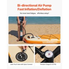 VEVOR Naduvna SUP daska 3.23x84x15 cm s sjedalom