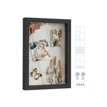 Songmics Okvir za slike 365x26 cm Crni