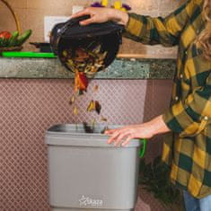 Skaza BOEssential kanta za kompost za kuhinju, SET+baza, 15,3 l, maslinastozelena (102199)