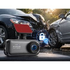 Farrot Auto kamera 4K UHD kamera za automobil, 2-u-1, GPS, Wi-Fi, prednji i stražnji G-senzori, kut snimanja 170°, aplikacija
