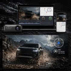 Farrot Auto kamera 4K UHD kamera za automobil, 2-u-1, GPS, Wi-Fi, prednji i stražnji G-senzori, kut snimanja 170°, aplikacija