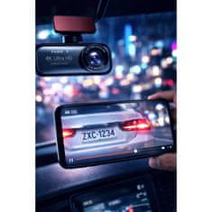 Farrot Auto kamera 4K UHD kamera za automobil, 2-u-1, GPS, Wi-Fi, prednji i stražnji G-senzori, kut snimanja 170°, aplikacija