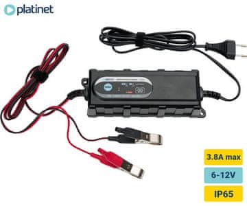 Platinet PCBC38 pametni punjač / održavač akumulatora, 6V/12V, 1A/3.8A, IP65