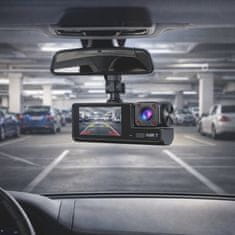 Farrot Auto kamere FULL HD 3v1 kamera za nadzor vozila (prednja, stražnja i središnja), Wi-Fi, G-senzor, kut gledanja 170°, aplikacija
