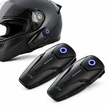 Farrot Interkom motociklistički set od 2 Bluetooth 5.3 za dva vozača, poništavanje buke, FM radio, brzina do 100 km/h, domet 500 m, IPX5 zaštita, komunikacijski sustav za kacigu
