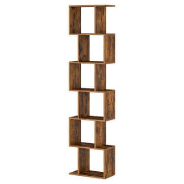 Songmics Knjigovod 24x40x191 cm smeđa