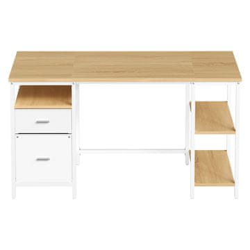 Songmics Radni stol 140x60x76 cm smeđi