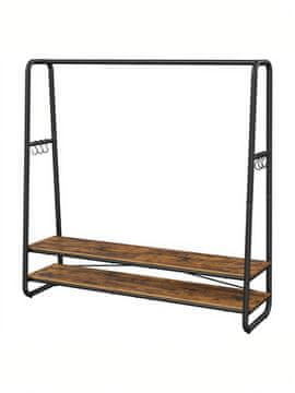 Songmics Vješalica za odjeću 45x138x160 cm smeđa