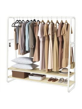 Songmics Vješalica za odjeću 45x138x160 cm Bež