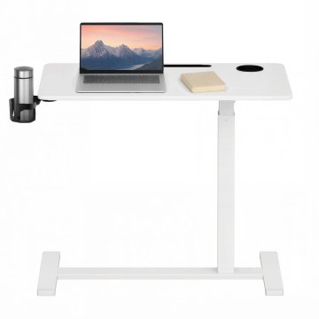 Songmics Stolić za kavu podesive visine 80x45x65-102 cm bijeli