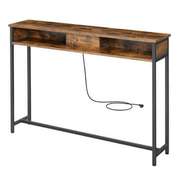 Songmics Konzolni stol 25x120x81 cm smeđi