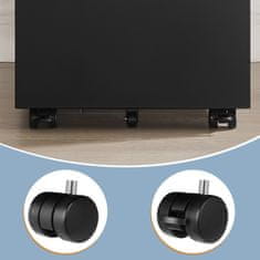 Songmics Pokretni ormarić za dokumente 39x60x52 cm Crni