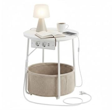 Songmics Stolić za kavu 45x50 cm Bijeli