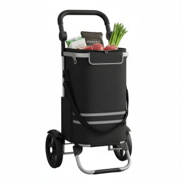 Songmics Kolica za kupovinu 35x44x100 cm Crna