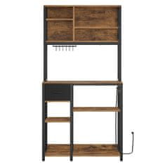 Songmics Kuhinjska polica 40x80x1804 cm smeđa