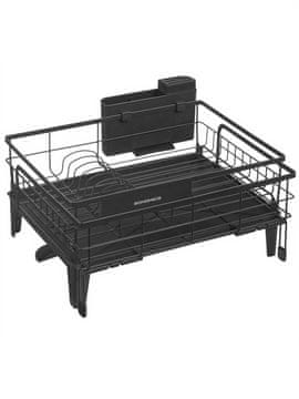 Songmics Oslon za sušenje posuđa 31x42x185 cm Crni