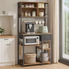 Songmics Kuhinjska polica 40x80x1804 cm smeđa