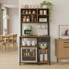 Songmics Kuhinjska polica 40x80x1804 cm smeđa