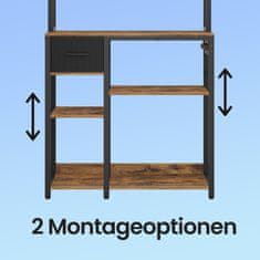Songmics Kuhinjska polica 40x80x1804 cm smeđa