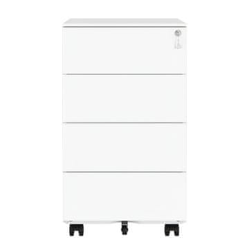 Songmics Mobilni ormarić za arhiviranje 39x45x55 cm Bijeli