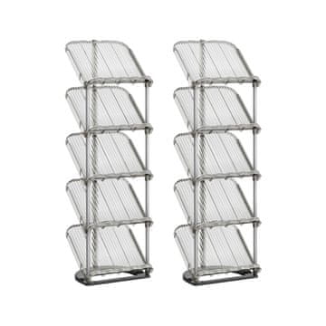 Songmics Polica za cipele 5 razina 245x284x1025 cm siva