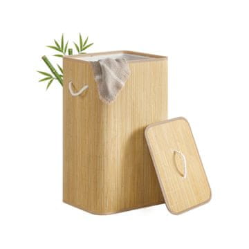 Songmics Košara za rublje 40x32x70 cm smeđa