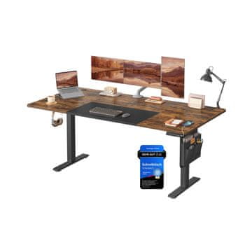 Songmics Visoko podesivi stol 60x120x72-120 cm bijeli