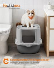 Songmics Kutija za pijesak za mačke 57x436x382 cm Siva