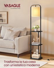 Songmics Podna lampa 299x318x1605 cm Crna